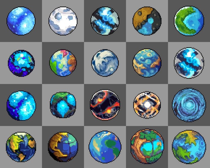 20个AI辅助生成的像素圆球图标素材04