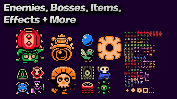 1400+的免费8bit像素gbc塞尔达风格冒险资产素材