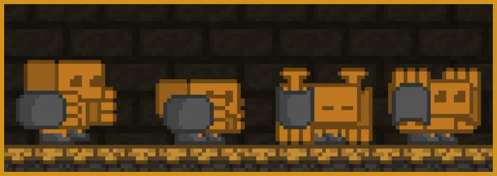 32*32的像素蒸汽朋克风格地牢资产素材