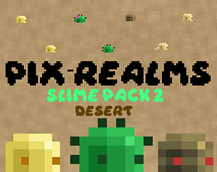 7个免费的静态像素沙漠史莱姆素材