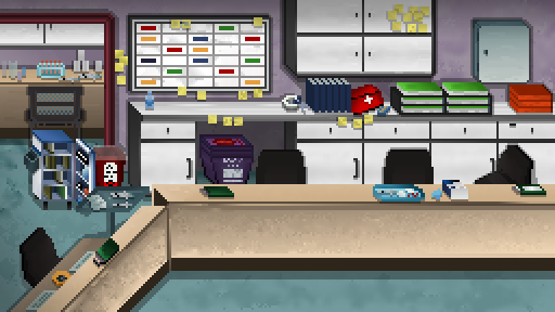 一组像素艺术医院主题的物品和设备素材