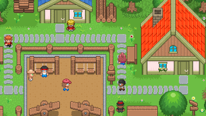 30个自上而下的四向像素农场游戏角色动画素材