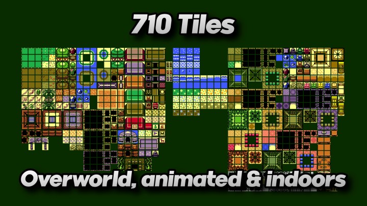 1400+的免费8bit像素gbc塞尔达风格冒险资产素材