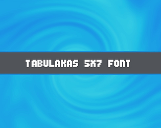 复古的像素Tabulakas 5x7字体素材