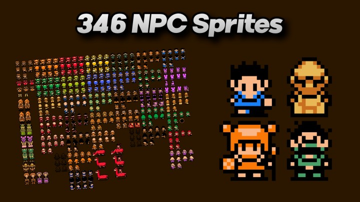 1400+的免费8bit像素gbc塞尔达风格冒险资产素材