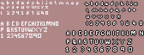 低分辨率的免费像素字体素材