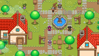 16*16的季节性阳光与喷泉像素奇幻梦境村庄图块集资产素材