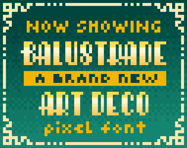 大胆而华丽的20世纪20年代风格的装饰艺术像素字体