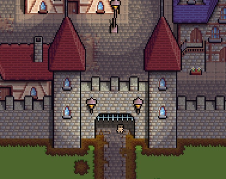 精美的8*8繁华迷你奇幻像素中世纪城市资产素材