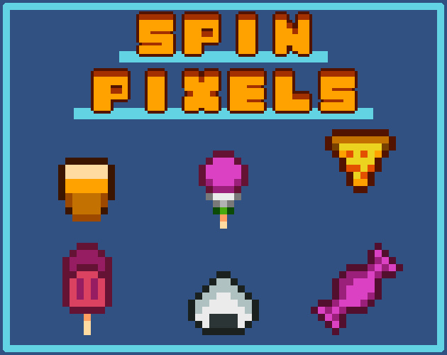 10个免费的旋转像素食物动画图标素材