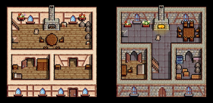 精美的8*8繁华迷你奇幻像素中世纪城市资产素材