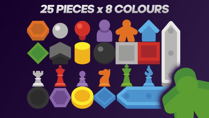 200个免费高清2D棋盘游戏棋子素材