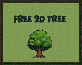 一棵简单的像素树木动画素材