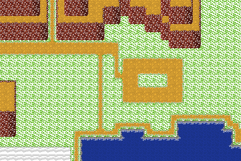 16*16俯视图的像素夏季和冬季图块集素材