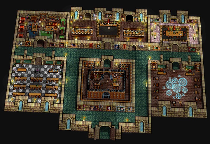 迷人的8*8迷你奇幻像素巫师学院资产素材