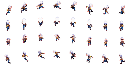 50个四向行走的64*64像素游戏动画角色NPC素材