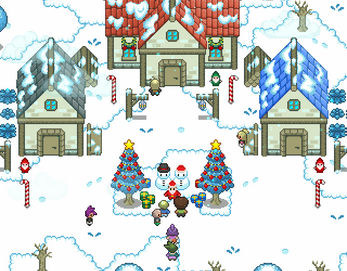 精美的自上而下像素奇幻梦境重生万圣节和圣诞节装饰素材