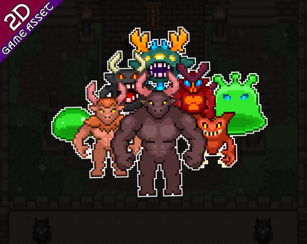 12个精美的静态像素战斗怪物素材02