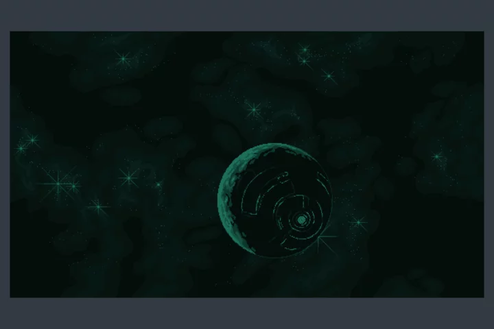 4个极简的视差效果像素太空背景图片素材