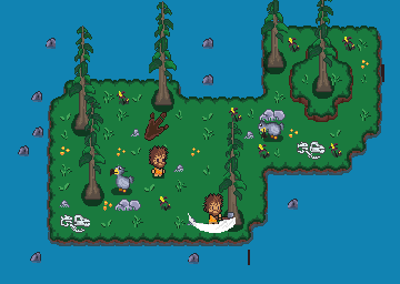 免费Q版风格史前像素生存艺术素材包