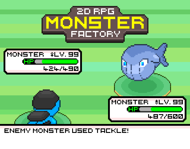 8种静态复古怪物工厂像素回合制游戏怪物资产素材第十部分