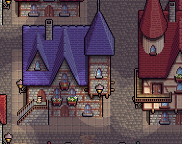 精美的8*8繁华迷你奇幻像素中世纪城市资产素材