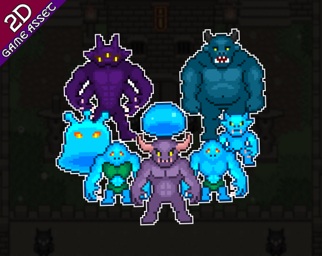 12个精美的静态像素战斗怪物素材03