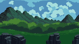 免费的视差效果像素绿色背景图片素材