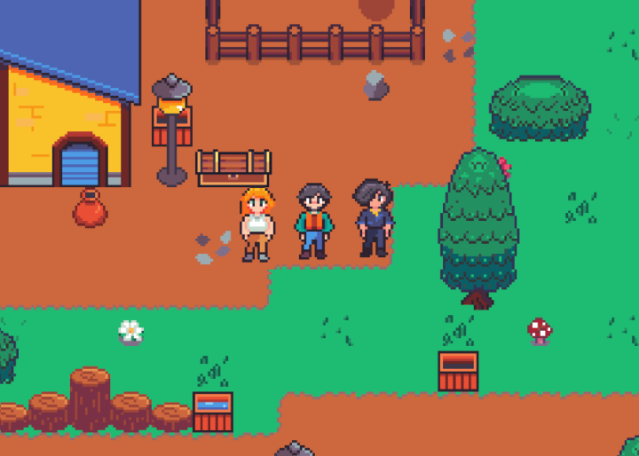 免费的3个32*32俯视像素角色NPC动画素材