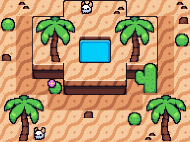 超赞的16*16免费像素沙漠地砖集素材