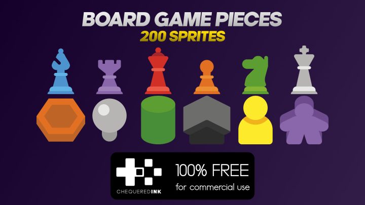 200个免费高清2D棋盘游戏棋子素材