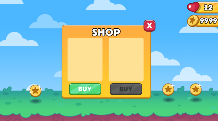 免费的2D卡通风格UI入门按钮素材