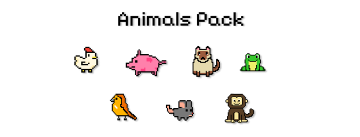 7种64*64的像素动物闲置动画素材