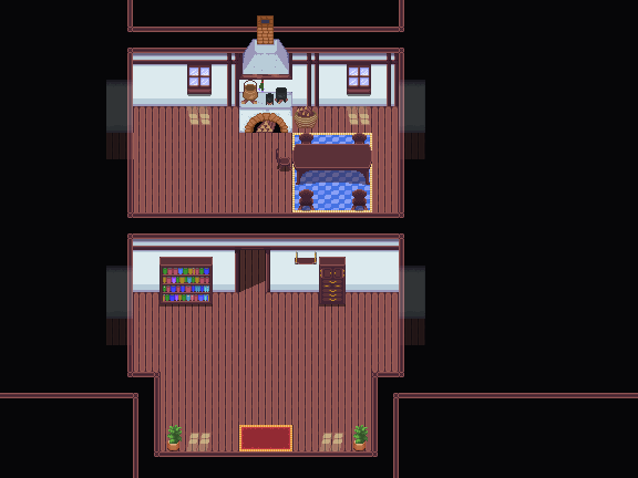 24*24的奇幻像素小镇房屋内饰素材