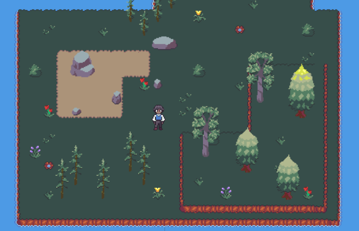 完整的免费16*16像素森林图块集素材