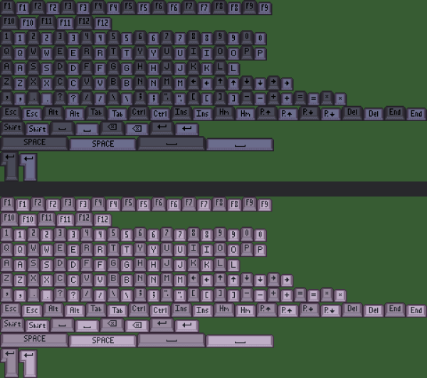 免费的像素键盘和控制器输入图标素材