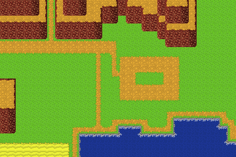 16*16俯视图的像素夏季和冬季图块集素材