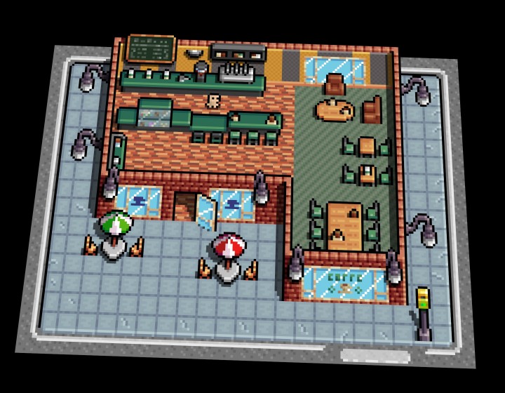 8*8的迷你奇幻像素现代小镇资产素材