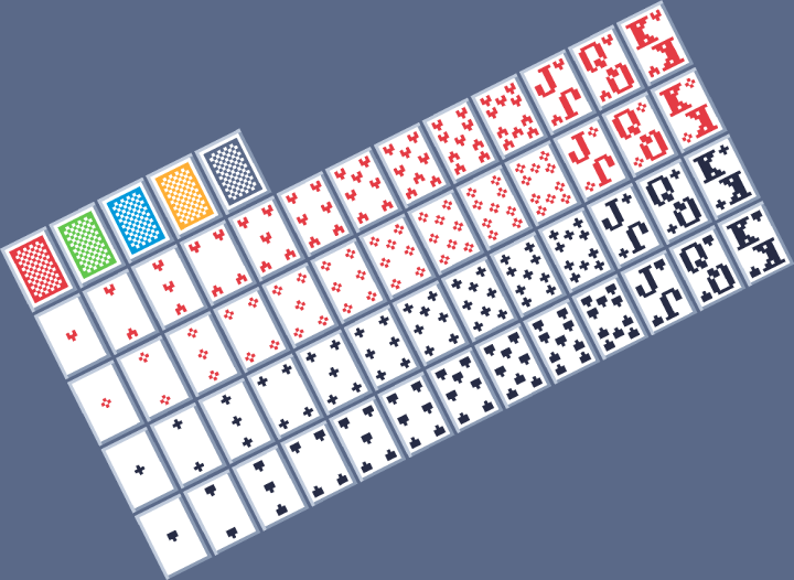 简单朴素的像素艺术扑克纸牌素材
