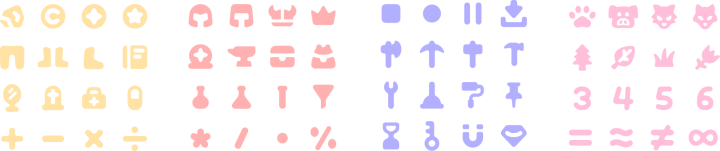 350+的完全免费2D白色圆角图标素材