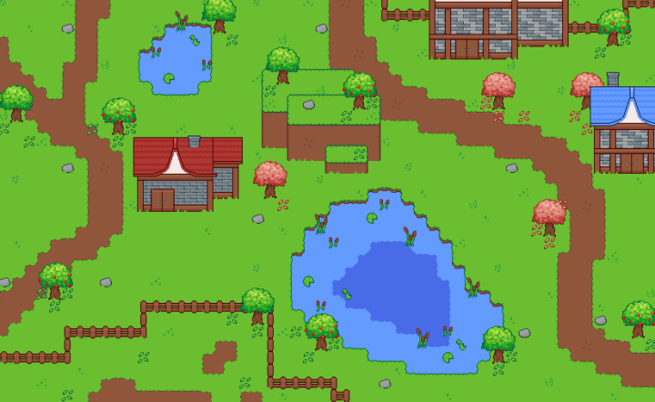 小巧温馨可爱的16*16像素俯视角图块集素材