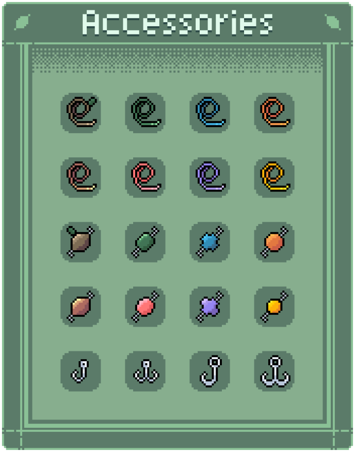 108个免费的16*16像素钓鱼图标素材