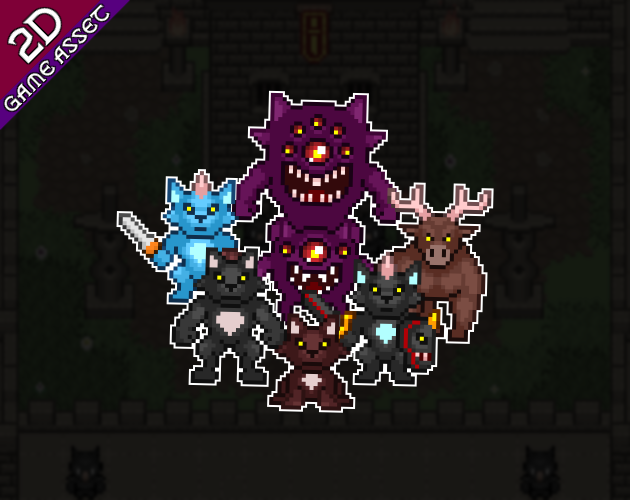 12个精美的静态像素战斗怪物素材06