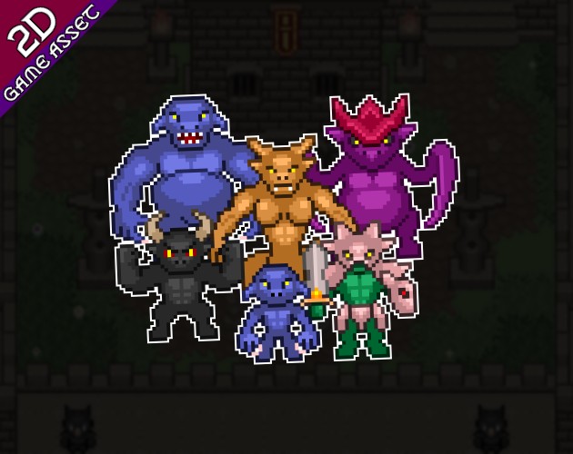 12个精美的静态像素战斗怪物素材07