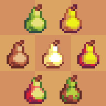 简单的16*16像素食物和水果图标素材