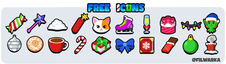 20个免费的2D冬季主题图标素材
