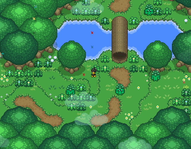 16*16的复古奇幻像素森林图块集素材