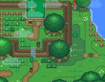 16*16的复古奇幻像素平原图块集素材