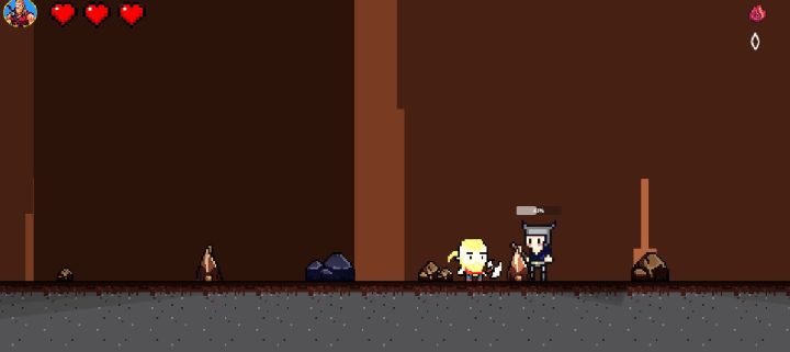 32*32的复古像素维京人洞穴素材