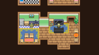 16*16自上而下的奇幻像素室内房屋装饰图块集素材